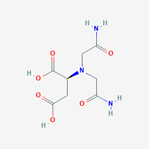 molecular formula C8H13N3O6 B12551906 N,N-Bis(2-amino-2-oxoethyl)-L-aspartic acid CAS No. 161122-41-4