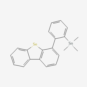 molecular formula C21H20SeSn B12551915 [2-(Dibenzo[b,d]selenophen-4-yl)phenyl](trimethyl)stannane CAS No. 143546-45-6