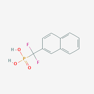 molecular formula C11H9F2O3P B12551932 Phosphonic acid, (difluoro-2-naphthalenylmethyl)- CAS No. 143647-78-3