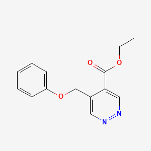 molecular formula C14H14N2O3 B12551935 Ethyl 5-(phenoxymethyl)pyridazine-4-carboxylate CAS No. 170165-03-4
