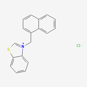 molecular formula C18H14ClNS B12551950 3-[(Naphthalen-1-yl)methyl]-1,3-benzothiazol-3-ium chloride CAS No. 143556-19-8