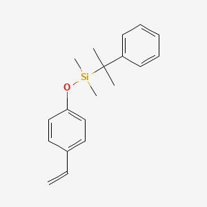 molecular formula C19H24OSi B12551990 (4-Ethenylphenoxy)(dimethyl)(2-phenylpropan-2-yl)silane CAS No. 144356-67-2
