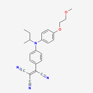 molecular formula C24H24N4O2 B12552006 (4-{(Butan-2-yl)[4-(2-methoxyethoxy)phenyl]amino}phenyl)ethene-1,1,2-tricarbonitrile CAS No. 153196-67-9