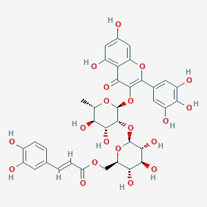 5,7-Dihydroxy-4-Oxo-2-(3,4,5-Trihydroxyphenyl)-4h-Chromen-3-Yl 6-Deoxy-2-O-{6-O-[(2e)-3-(3,4-Dihydroxyphenyl)prop-2-Enoyl]-Beta-D-Glucopyranosyl}-Alpha-L-Mannopyranoside