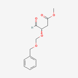 molecular formula C13H16O5 B12552046 Butanoic acid, 4-oxo-3-[(phenylmethoxy)methoxy]-, methyl ester, (S)- CAS No. 185114-32-3