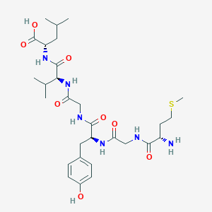 molecular formula C29H46N6O8S B12552077 L-Methionylglycyl-L-tyrosylglycyl-L-valyl-L-leucine CAS No. 189357-35-5