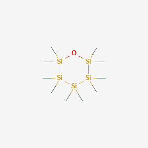 molecular formula C10H30OSi5 B12552105 Oxapentasilacyclohexane, decamethyl- CAS No. 143584-19-4