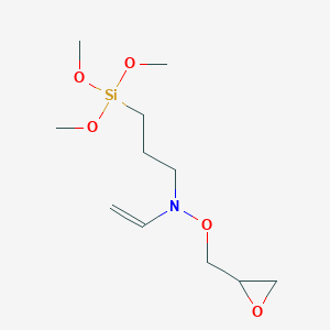 molecular formula C11H23NO5Si B12552108 N-Ethenyl-N-[(oxiran-2-yl)methoxy]-3-(trimethoxysilyl)propan-1-amine CAS No. 142177-48-8