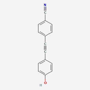 molecular formula C15H9NO B12552134 4-[(4-Hydroxyphenyl)ethynyl]benzonitrile CAS No. 150508-73-9