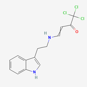 molecular formula C14H13Cl3N2O B12552172 1,1,1-Trichloro-4-{[2-(1H-indol-3-yl)ethyl]amino}but-3-en-2-one CAS No. 142656-04-0