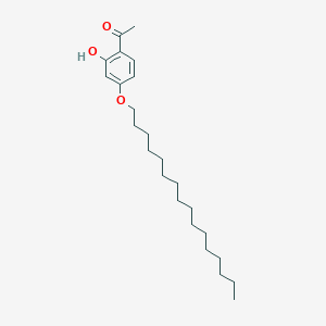 molecular formula C24H40O3 B12552221 Ethanone, 1-[4-(hexadecyloxy)-2-hydroxyphenyl]- CAS No. 143286-87-7