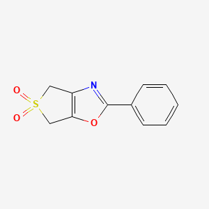 molecular formula C11H9NO3S B12552240 Thieno[3,4-d]oxazole, 4,6-dihydro-2-phenyl-, 5,5-dioxide CAS No. 156144-31-9