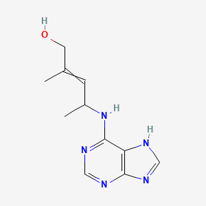 molecular formula C11H15N5O B12552256 2-Methyl-4-[(7H-purin-6-yl)amino]pent-2-en-1-ol CAS No. 143168-20-1