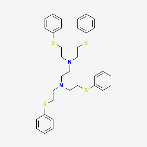 molecular formula C34H40N2S4 B12552263 N~1~,N~1~,N~2~,N~2~-Tetrakis[2-(phenylsulfanyl)ethyl]ethane-1,2-diamine CAS No. 172515-05-8