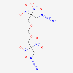 molecular formula C7H10N10O10 B12552285 1-Azido-3-[(3-azido-2,2-dinitropropoxy)methoxy]-2,2-dinitropropane CAS No. 177191-13-8