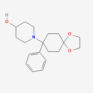 molecular formula C19H27NO3 B12552302 4-Piperidinol, 1-(8-phenyl-1,4-dioxaspiro[4.5]dec-8-yl)- CAS No. 144298-51-1