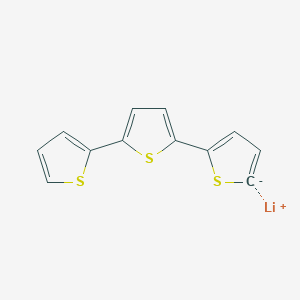 molecular formula C12H7LiS3 B12552331 lithium;2-(2H-thiophen-2-id-5-yl)-5-thiophen-2-ylthiophene CAS No. 189324-27-4