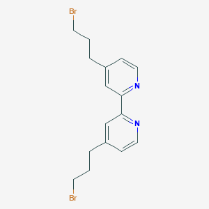 molecular formula C16H18Br2N2 B12552395 4,4'-Bis(3-bromopropyl)-2,2'-bipyridine CAS No. 191921-13-8