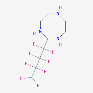 molecular formula C9H13F8N3 B12552408 2-(1,1,2,2,3,3,4,4-Octafluorobutyl)-1,3,6-triazocane CAS No. 184773-24-8