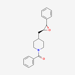 molecular formula C21H23NO2 B12552431 Phenyl(4-{[(2S,3S)-3-phenyloxiran-2-yl]methyl}piperidin-1-yl)methanone CAS No. 189109-49-7