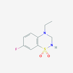 molecular formula C9H11FN2O2S B1255244 4-Ethyl-7-Fluoro-3,4-Dihydro-2h-1,2,4-Benzothiadiazine 1,1-Dioxide 