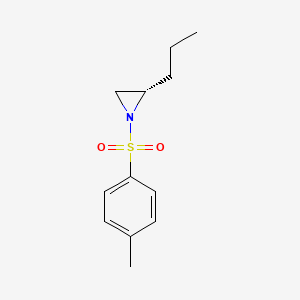 molecular formula C12H17NO2S B12552451 Aziridine, 1-[(4-methylphenyl)sulfonyl]-2-propyl-, (2S)- CAS No. 170956-17-9