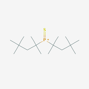 molecular formula C16H34PS+ B12552493 Sulfanylidenebis(2,4,4-trimethylpentan-2-yl)phosphanium CAS No. 183150-95-0