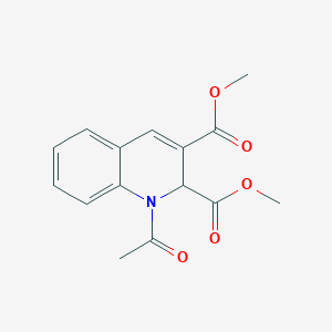 molecular formula C15H15NO5 B12552525 2,3-Quinolinedicarboxylic acid, 1-acetyl-1,2-dihydro-, dimethyl ester CAS No. 194613-77-9