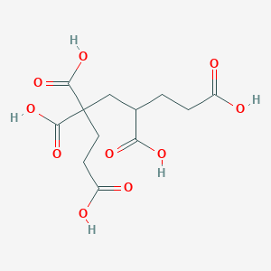 molecular formula C12H16O10 B12552553 Heptane-1,3,3,5,7-pentacarboxylic acid CAS No. 184593-10-0