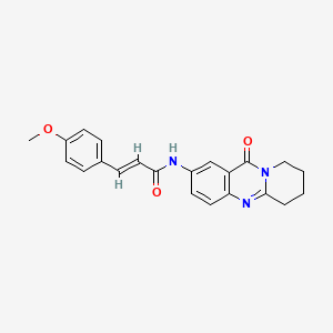 (2E)-3-(4-methoxyphenyl)-N-(11-oxo-6,8,9,11-tetrahydro-7H-pyrido[2,1-b]quinazolin-2-yl)acrylamide