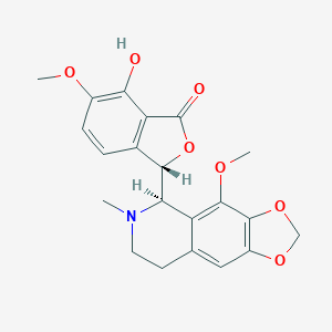 molecular formula C21H21NO7 B125526 (3S)-7-羟基-6-甲氧基-3-[(5R)-4-甲氧基-6-甲基-7,8-二氢-5H-[1,3]二噁唑[4,5-g]异喹啉-5-基]-3H-2-苯并呋喃-1-酮 CAS No. 68353-55-9