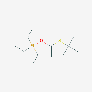 molecular formula C12H26OSSi B12552601 Silane, [[1-[(1,1-dimethylethyl)thio]ethenyl]oxy]triethyl- CAS No. 189132-65-8
