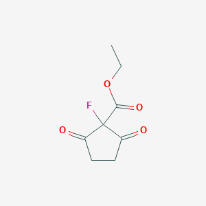 molecular formula C8H9FO4 B12552618 Ethyl 1-fluoro-2,5-dioxocyclopentane-1-carboxylate CAS No. 144564-17-0