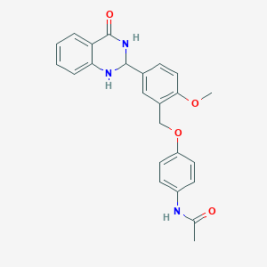N-[4-[[2-methoxy-5-(4-oxo-2,3-dihydro-1H-quinazolin-2-yl)phenyl]methoxy]phenyl]acetamide
