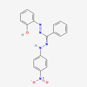molecular formula C19H15N5O3 B12552665 N''-(4-Nitrophenyl)-N'-(6-oxocyclohexa-2,4-dien-1-ylidene)benzenecarbohydrazonohydrazide CAS No. 144256-06-4