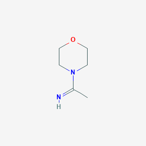 molecular formula C6H12N2O B125527 1-Morpholinoethanimine CAS No. 153558-51-1