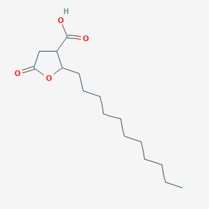 molecular formula C16H28O4 B12552715 5-Oxo-2-undecyloxolane-3-carboxylic acid CAS No. 143258-01-9