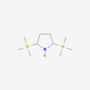 molecular formula C10H25NSi2 B12552748 Pyrrolidine, 2,5-bis(trimethylsilyl)- CAS No. 178618-16-1