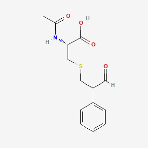 molecular formula C14H17NO4S B12552779 N-Acetyl-S-(3-oxo-2-phenylpropyl)-L-cysteine CAS No. 188907-27-9