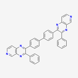 molecular formula C38H24N6 B12552804 2,2'-([1,1'-Biphenyl]-4,4'-diyl)bis(3-phenylpyrido[3,4-b]pyrazine) CAS No. 193145-71-0