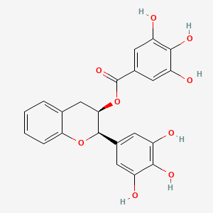 molecular formula C22H18O9 B1255281 (2R,3R)-2-(3,4,5-trihydroxyphenyl)chroman-3-yl 3,4,5-trihydroxybenzoate 