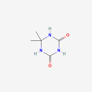 molecular formula C5H9N3O2 B12552822 6,6-Dimethyl-1,3,5-triazinane-2,4-dione CAS No. 142528-68-5