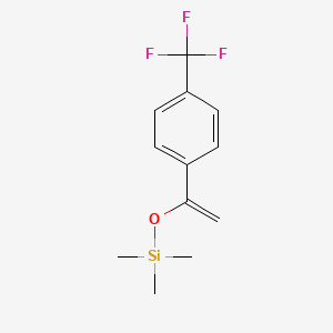 molecular formula C12H15F3OSi B12552836 Trimethyl({1-[4-(trifluoromethyl)phenyl]ethenyl}oxy)silane CAS No. 188912-47-2