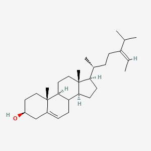 molecular formula C29H48O B1255287 (3S,9S,10R,13R,14S,17R)-10,13-dimethyl-17-[(E,2R)-5-propan-2-ylhept-5-en-2-yl]-2,3,4,7,8,9,11,12,14,15,16,17-dodecahydro-1H-cyclopenta[a]phenanthren-3-ol 
