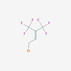 molecular formula C5H3BrF6 B12552902 2-Butene, 4-bromo-1,1,1-trifluoro-2-(trifluoromethyl)- CAS No. 163773-91-9