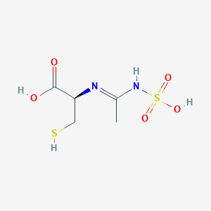 molecular formula C5H10N2O5S2 B12552945 (E)-N-[1-(Sulfoamino)ethylidene]-L-cysteine CAS No. 189882-02-8