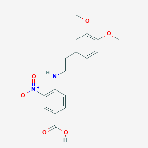 molecular formula C17H18N2O6 B1255298 4-[2-(3,4-Dimethoxyphenyl)ethylamino]-3-nitrobenzoic acid 