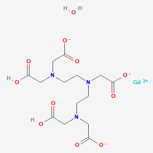 molecular formula C14H22GdN3O11 B1255299 Gadolinium(III) diethylenetriaminepentaacetic acid hydrate 