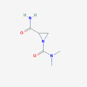molecular formula C6H11N3O2 B012553 N1,N1-Dimethylaziridine-1,2-dicarboxamide CAS No. 100804-07-7