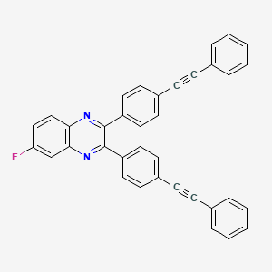molecular formula C36H21FN2 B12553012 6-Fluoro-2,3-bis[4-(phenylethynyl)phenyl]quinoxaline CAS No. 169565-91-7
